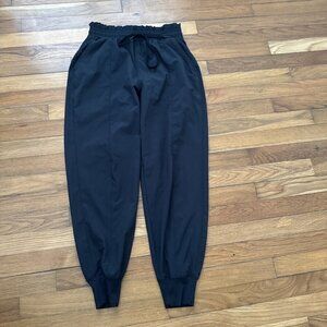 Abercrombie & Fitch Pants Black Cuffed Elastic Waist Minimalist High Waist SZ M